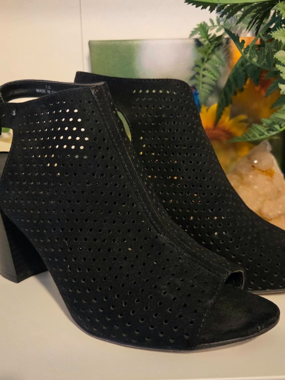 Women's Maddison Girl Brand Black Suide High Heels Size 7.5